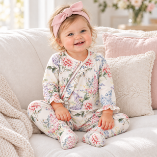 Dream Blossom Bamboo Baby Girl Zipper Romper
