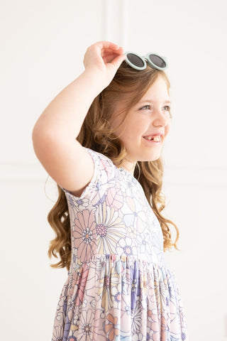 Sweet Escape Floral Short Sleeve Pocket Twirl Dress