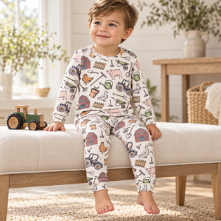 Farmer's Market Bamboo Kids Pajama Set
