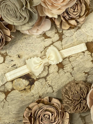 Bitty Scalloped Bow - Headband - 2.5"