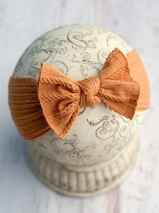 Cable Knit Bow Headbands