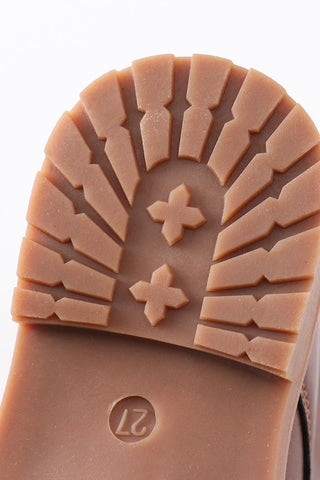 Faux Leather Lace Up Boots - Brown - Gibs+Grady