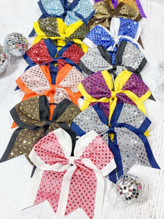 Sequin School Spirit Cheer Bow - Pony-O