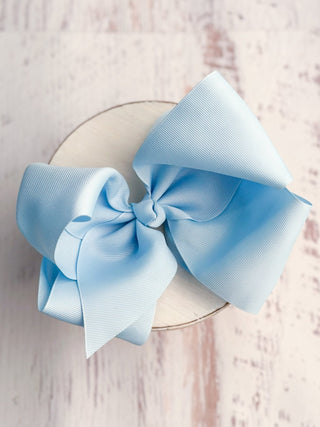 Texas Size Grosgrain Hair Bow - Alligator Clip - 6.5" - 36 colors