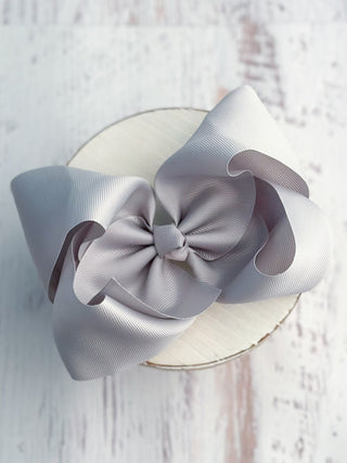 Texas Size Grosgrain Hair Bow - Alligator Clip - 6.5" - 36 colors