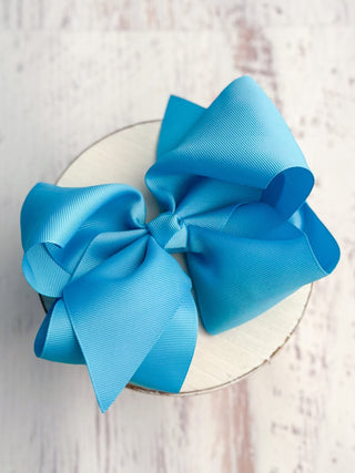 Texas Size Grosgrain Hair Bow - Alligator Clip - 6.5" - 36 colors