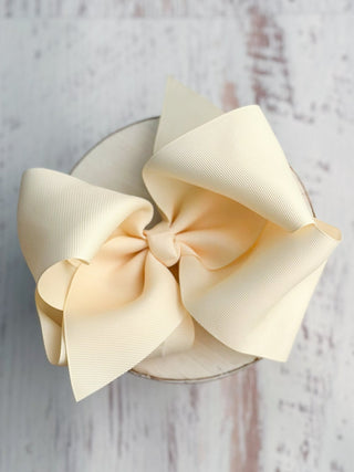 Texas Size Grosgrain Hair Bow - Alligator Clip - 6.5" - 36 colors