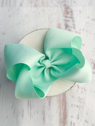 Texas Size Grosgrain Hair Bow - Alligator Clip - 6.5" - 36 colors