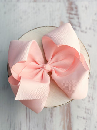 Texas Size Grosgrain Hair Bow - Alligator Clip - 6.5" - 36 colors